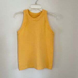 Racer Back Ribbed High-Neck Tank Top - Yello